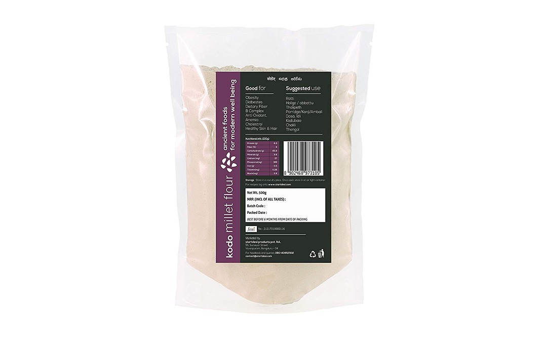 Forgotten Foods Kodo Millet Flour    Pack  400 grams
